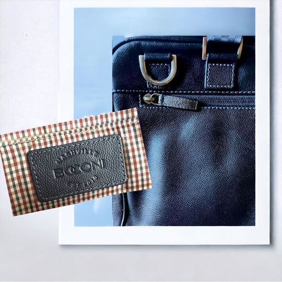 BOCONI Bags l Black l Genuine Leather l Briefcase Laptop Bag l Shoulder strap - Picture 10 of 10